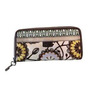 Fossil floral Printed zip around Key-Per wallet